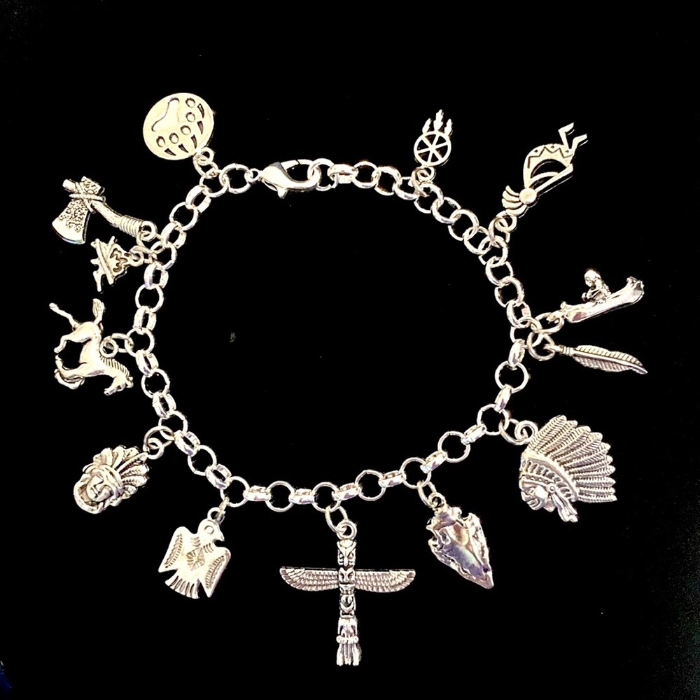 Native American Indian Charm Bracelet